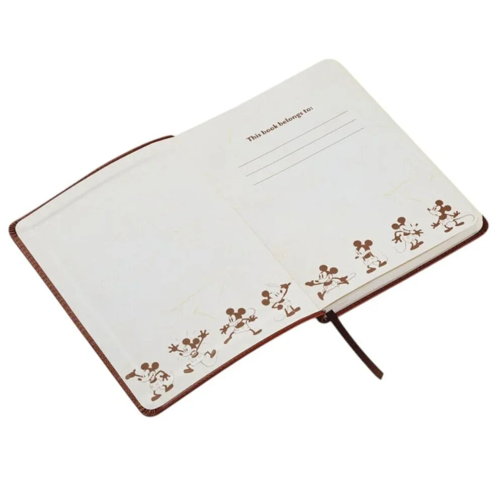 Disney Mickey Mouse 12 Embossed‎ Poses Faux Leather Journal Notebook 8